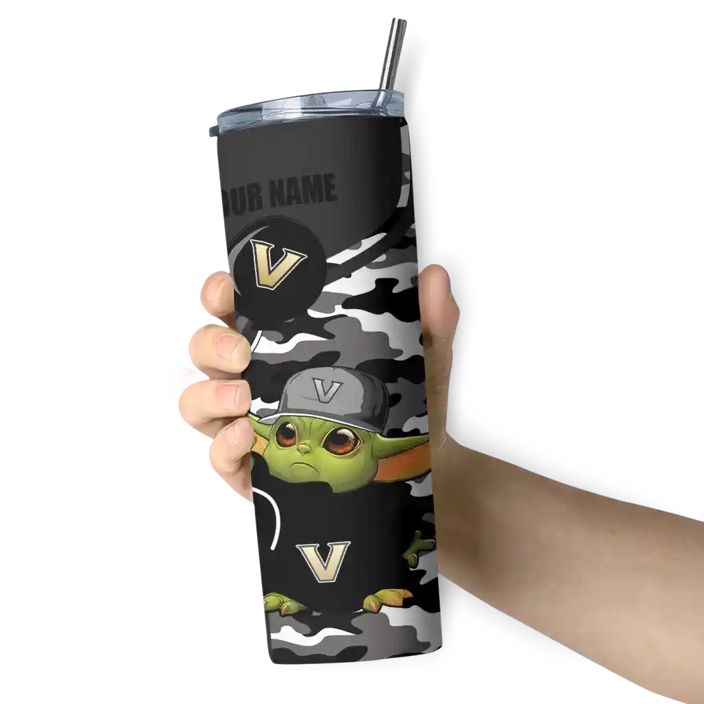custom-vanderbilt-commodores-yoda-camo-black-skinny-tumbler-premium-grade.webp