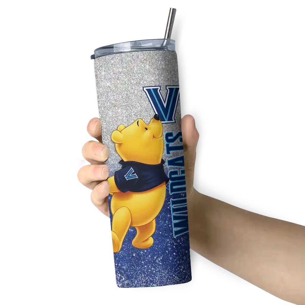 custom-villanova-wildcats-winnie-the-pooh-navy-gray-skinny-tumbler-premium-grade.webp