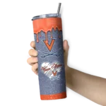 custom-virginia-cavaliers-pixel-fade-blue-skinny-tumbler-best-selling.webp