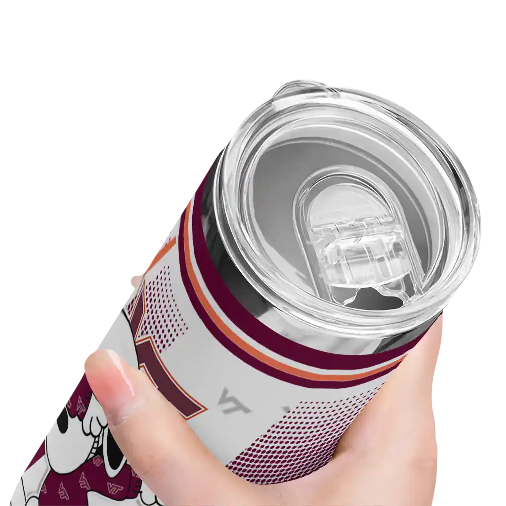 custom-virginia-tech-hokies-snoopy-dog-maroon-white-skinny-tumbler-high-quality.webp