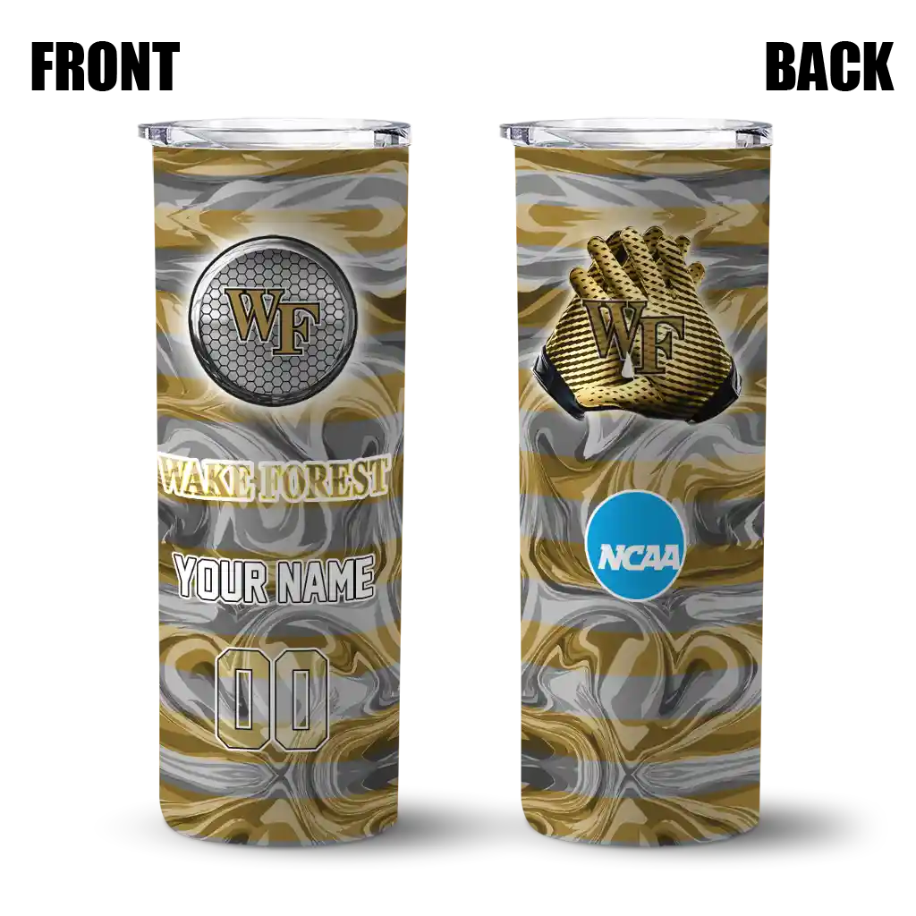 custom-wake-forest-demon-deacons-patterned-waves-gold-skinny-tumbler-fashion-forward.webp