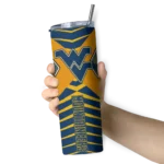 custom-west-virginia-mountaineers-camo-texture-blue-skinny-tumbler-best-selling.webp