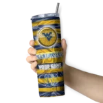 custom-west-virginia-mountaineers-patterned-waves-blue-skinny-tumbler-best-selling-1.webp