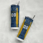 custom-west-virginia-mountaineers-stacked-diamond-blue-skinny-tumbler-best-selling.webp