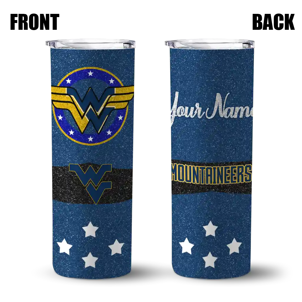 custom-west-virginia-mountaineers-star-cluster-blue-skinny-tumbler-fashion-forward.webp