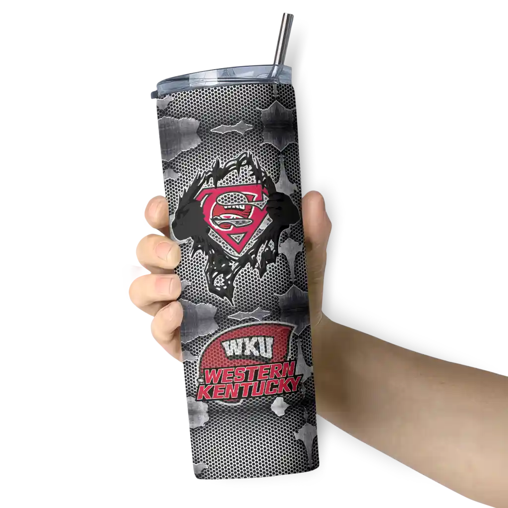 custom-western-kentucky-hilltoppers-chevron-v-red-gray-skinny-tumbler-premium-grade.webp