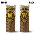 custom-western-michigan-broncos-chevron-stripes-brown-skinny-tumbler-best-selling.webp
