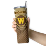 custom-western-michigan-broncos-chevron-stripes-brown-skinny-tumbler-best-selling.webp