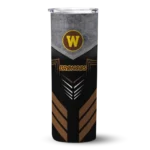 custom-western-michigan-broncos-hexagon-honeycomb-brown-black-skinny-tumbler-best-selling.webp