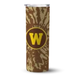 custom-western-michigan-broncos-metallic-grid-brown-skinny-tumbler-best-selling.webp
