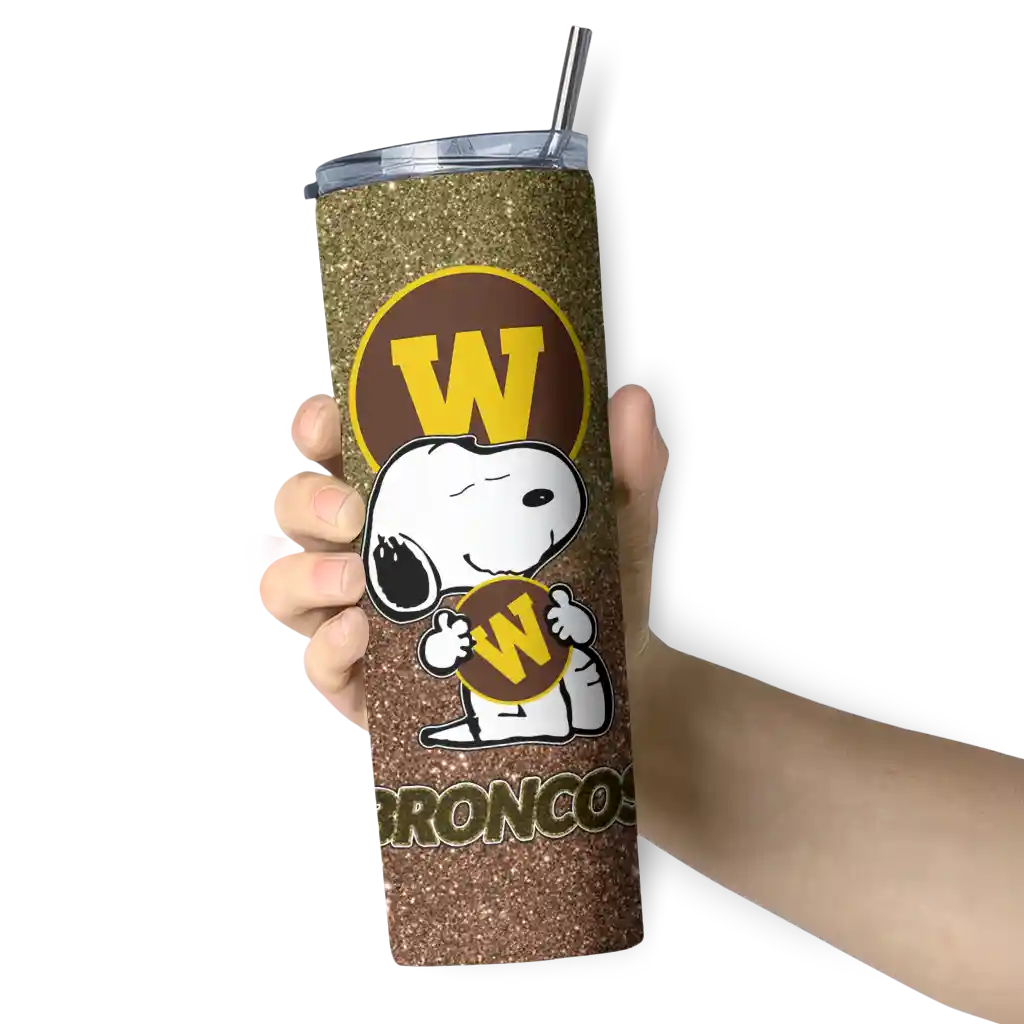 custom-western-michigan-broncos-snoopy-attitude-brown-skinny-tumbler-premium-grade.webp