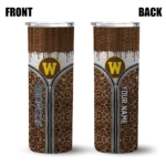 custom-western-michigan-broncos-sparkle-drip-brown-skinny-tumbler-best-selling.webp