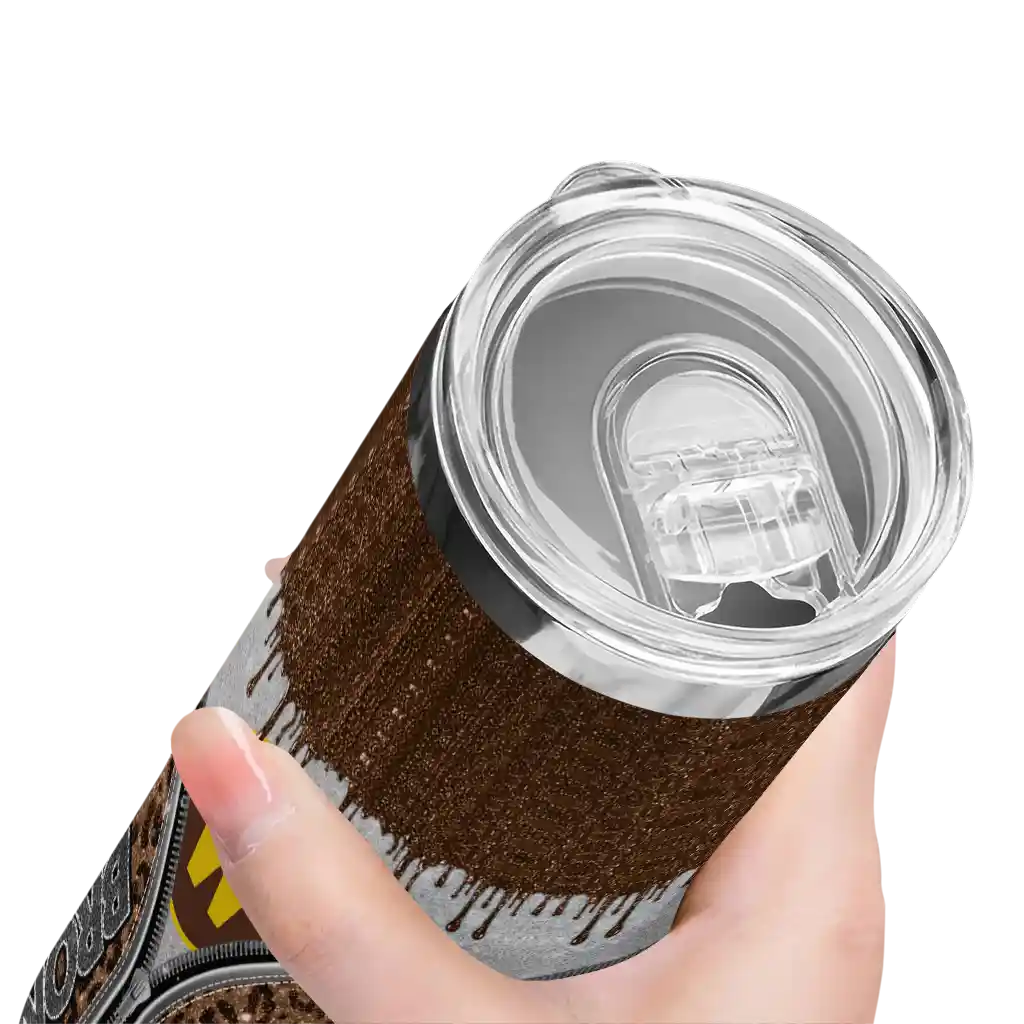 custom-western-michigan-broncos-sparkle-drip-brown-skinny-tumbler-high-quality-1.webp