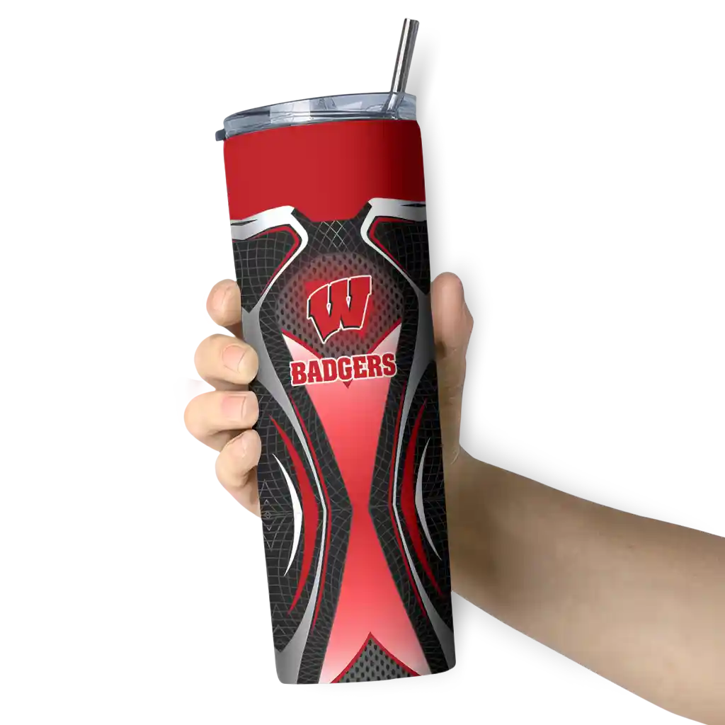 custom-wisconsin-badgers-superman-emblem-red-black-skinny-tumbler-premium-grade.webp