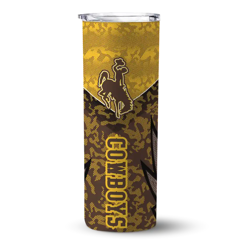 custom-wyoming-cowboys-spiral-burst-print-brown-skinny-tumbler-best-selling.webp custom wyoming cowboys spiral burst print brown skinny tumbler best selling