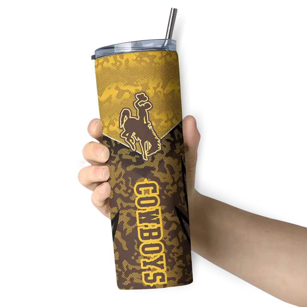 custom-wyoming-cowboys-spiral-burst-print-brown-skinny-tumbler-premium-grade.webp