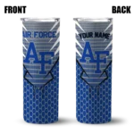 customized-air-force-falcons-chevron-stripes-blue-skinny-tumbler-best-selling.webp