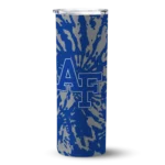 customized-air-force-falcons-metallic-grid-blue-skinny-tumbler-best-selling.webp