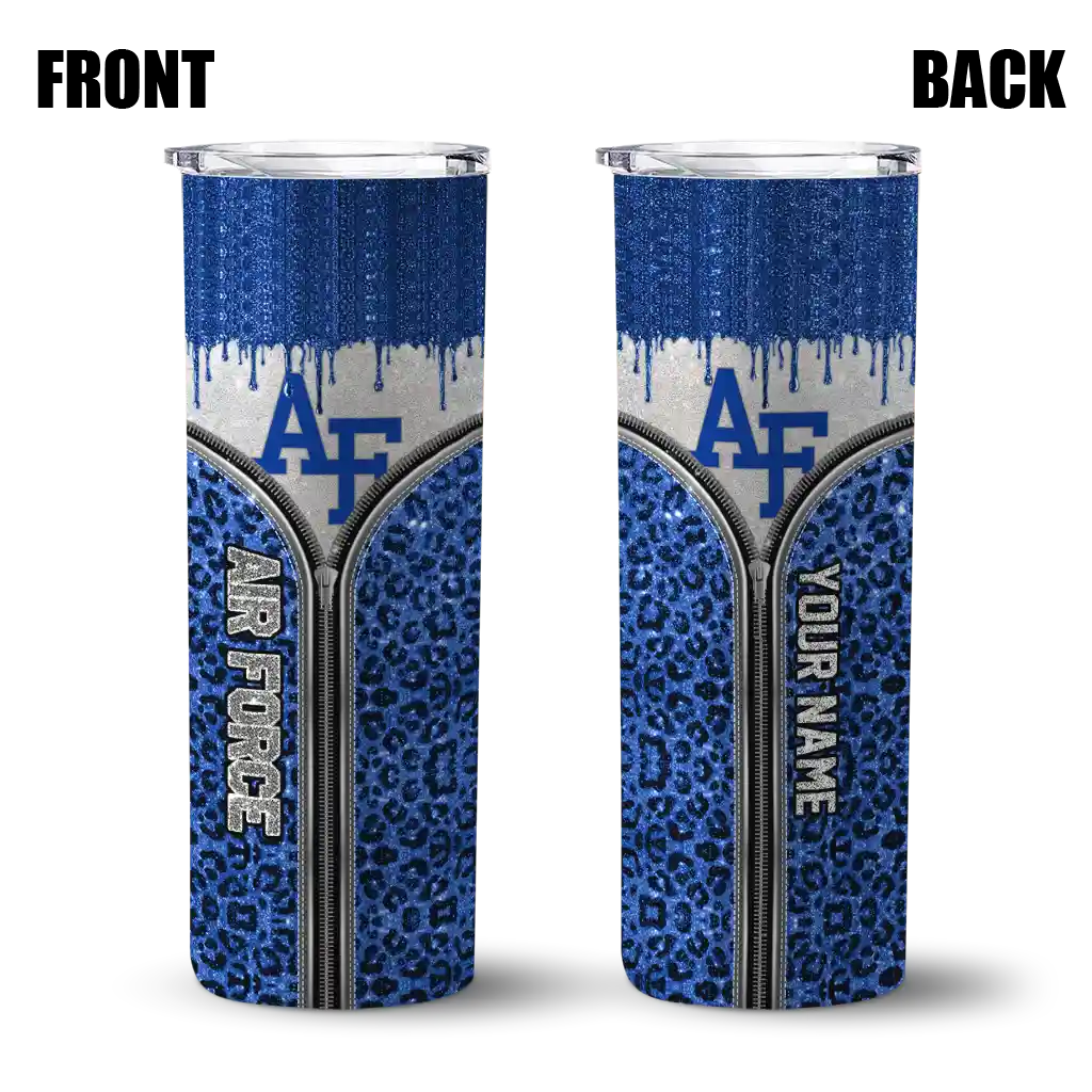 customized-air-force-falcons-sparkle-drip-blue-skinny-tumbler-fashion-forward.webp