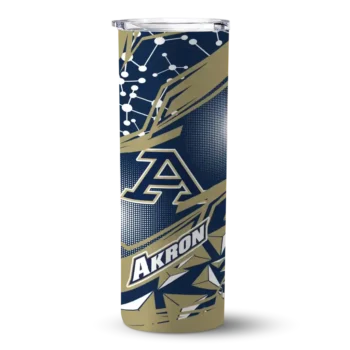 Customized Akron Zips Helmet Clash Blue Skinny Tumbler