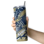 customized-akron-zips-helmet-clash-blue-skinny-tumbler-best-selling.webp