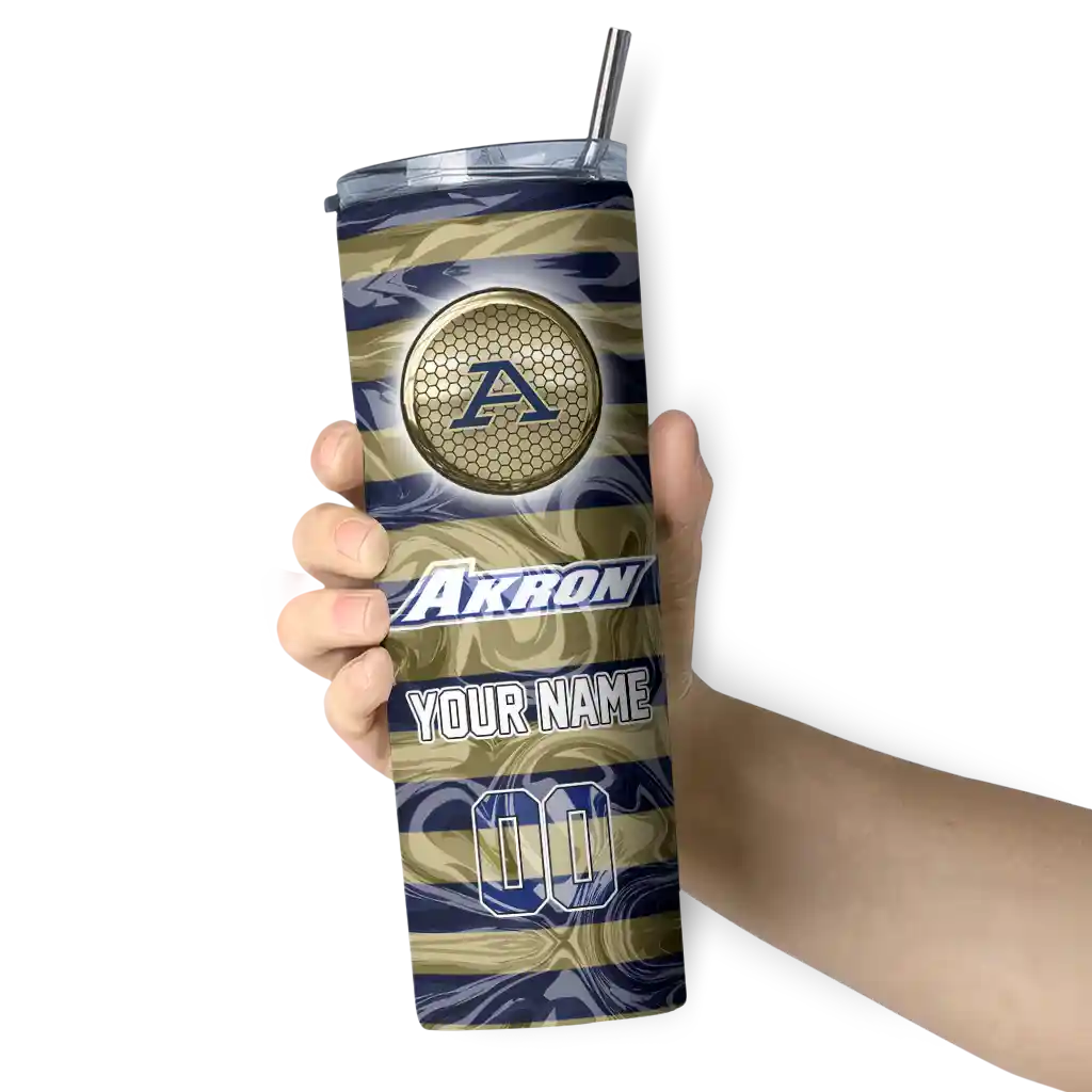 customized-akron-zips-patterned-waves-blue-skinny-tumbler-premium-grade.webp