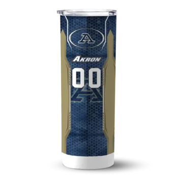 Customized Akron Zips Stacked Diamond Blue Skinny Tumbler