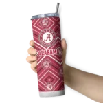 customized-alabama-crimson-tide-zipper-leopard-crimson-skinny-tumbler-best-selling.webp