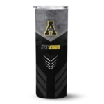 customized-appalachian-state-mountaineers-hexagon-honeycomb-black-skinny-tumbler-best-selling.webp