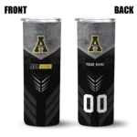 customized-appalachian-state-mountaineers-hexagon-honeycomb-black-skinny-tumbler-best-selling.webp