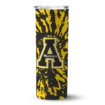 customized-appalachian-state-mountaineers-metallic-grid-black-skinny-tumbler-best-selling.webp