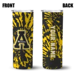 customized-appalachian-state-mountaineers-metallic-grid-black-skinny-tumbler-best-selling.webp