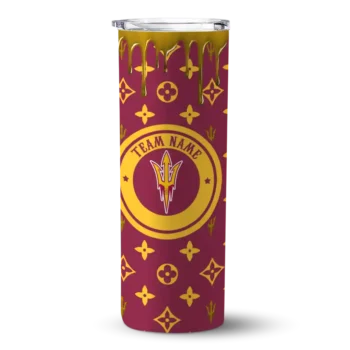 Customized Arizona State Sun Devils Camo Streak Maroon Skinny Tumbler