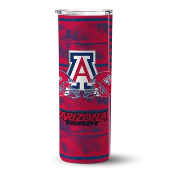 Customized Arizona Wildcats Chevron Patch Red Skinny Tumbler