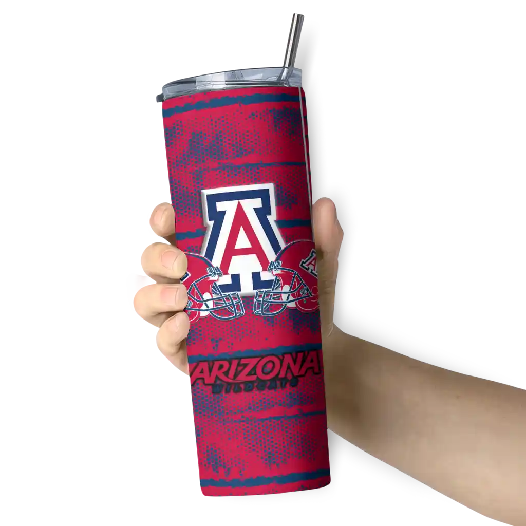 customized-arizona-wildcats-chevron-patch-red-skinny-tumbler-premium-grade-2.webp