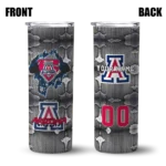 customized-arizona-wildcats-chevron-v-red-gray-skinny-tumbler-best-selling.webp