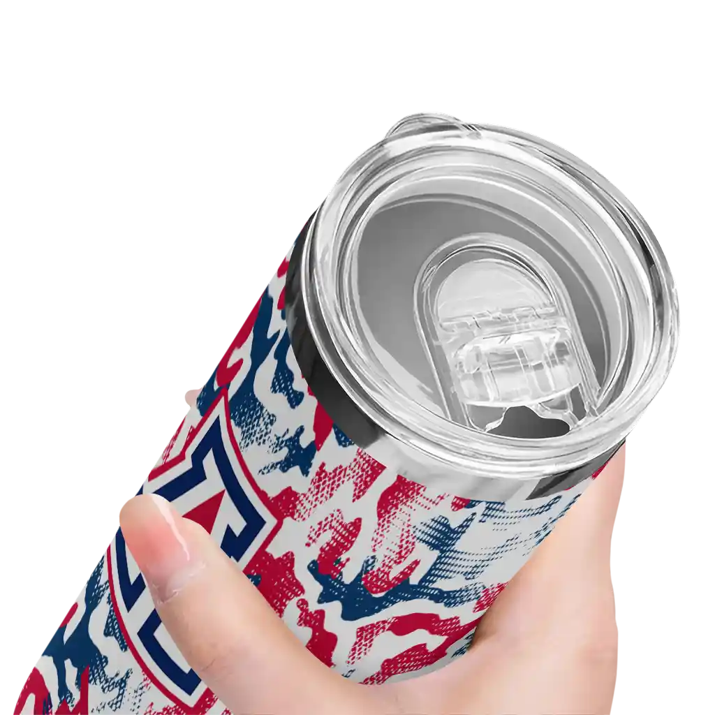 customized-arizona-wildcats-claw-marks-red-white-skinny-tumbler-high-quality-1.webp