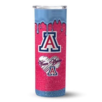 Customized Arizona Wildcats Pixel Fade Red Skinny Tumbler