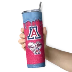 customized-arizona-wildcats-pixel-fade-red-skinny-tumbler-best-selling-1.webp