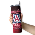 customized-arizona-wildcats-rose-romance-red-black-skinny-tumbler-best-selling-1.webp