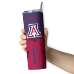 customized-arizona-wildcats-spiral-burst-print-red-skinny-tumbler-best-selling.webp