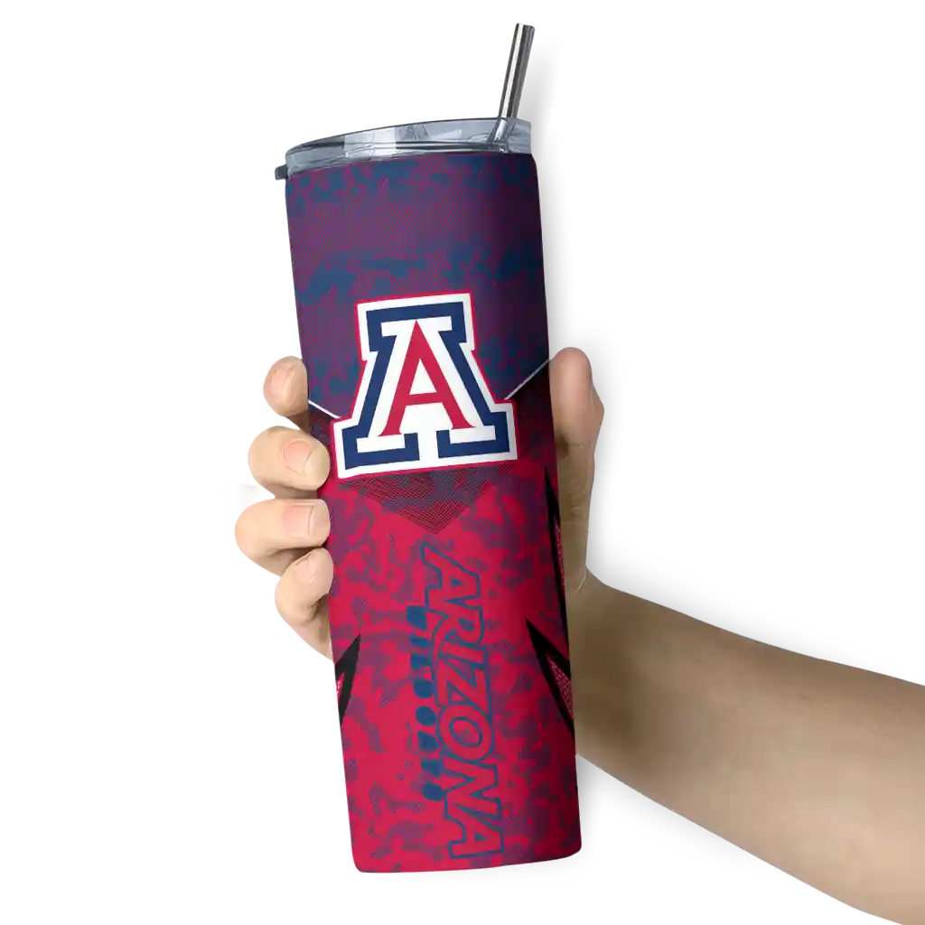 customized-arizona-wildcats-spiral-burst-print-red-skinny-tumbler-premium-grade.webp
