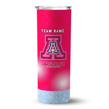 Customized Arizona Wildcats Starburst Tiles Red Skinny Tumbler