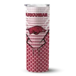 customized-arkansas-razorbacks-chevron-stripes-red-skinny-tumbler-best-selling.webp