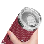 customized-arkansas-razorbacks-monogram-burst-red-white-skinny-tumbler-best-selling.webp