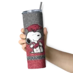 customized-arkansas-razorbacks-snoopy-attitude-red-skinny-tumbler-best-selling-1.webp
