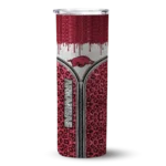 customized-arkansas-razorbacks-sparkle-drip-red-skinny-tumbler-best-selling.webp
