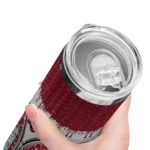 customized-arkansas-razorbacks-sparkle-drip-red-skinny-tumbler-best-selling.webp