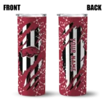 customized-arkansas-razorbacks-star-pop-red-black-skinny-tumbler-best-selling.webp