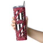 customized-arkansas-razorbacks-star-pop-red-black-skinny-tumbler-best-selling-1.webp